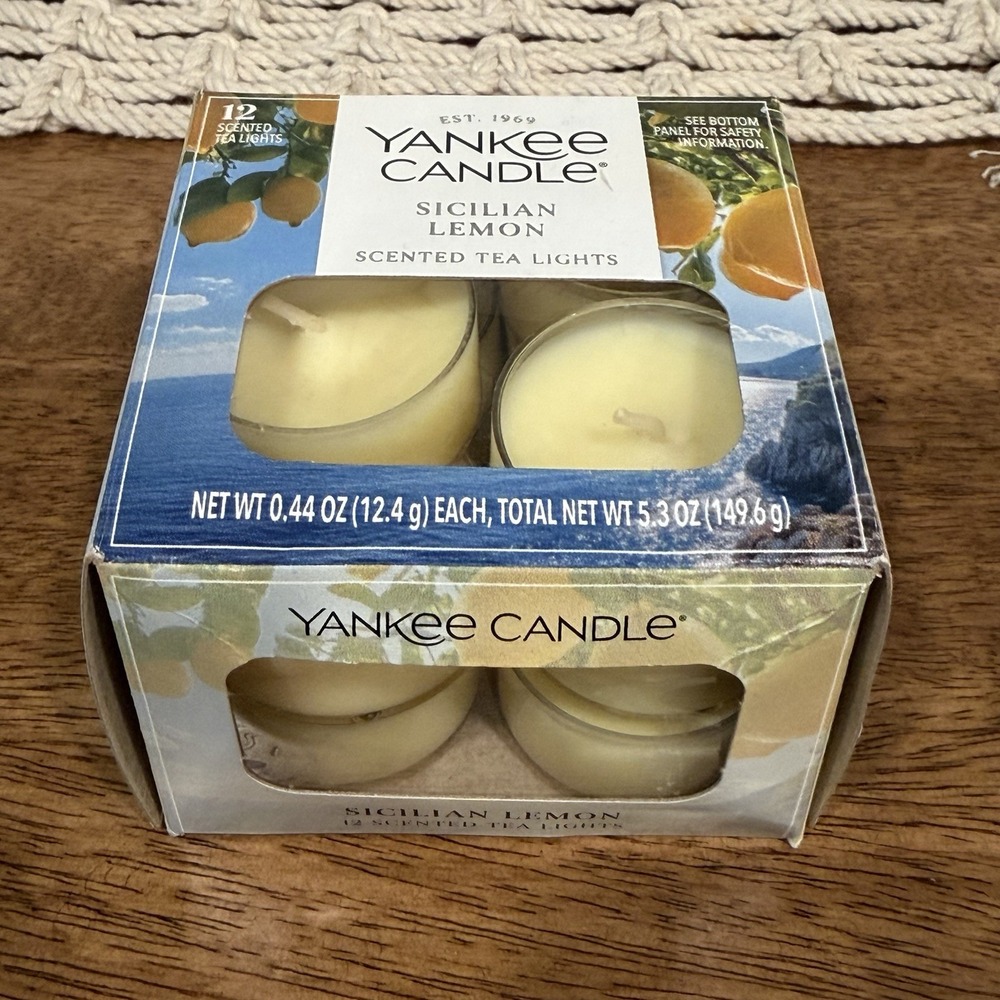 Yankee Candle Sicilian Lemon Tea Light Candles 11 Pack Fruity Scent